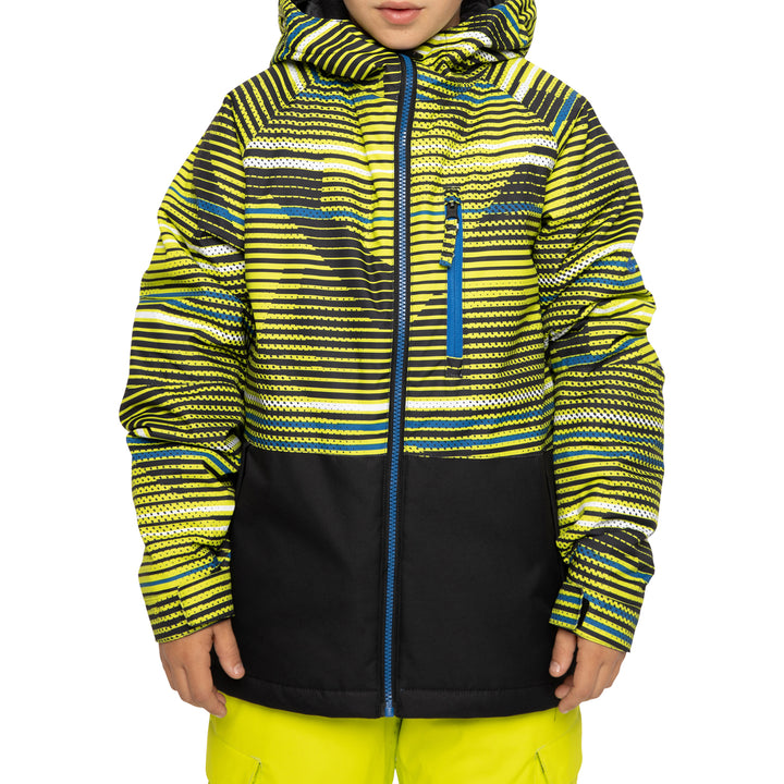 686 Jinx Insulated Jacket - Boys' Lime Punch Stripe