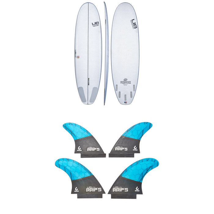 Lib Tech Pickup Stick Surfboard + Lib Tech Quad Fin Set
