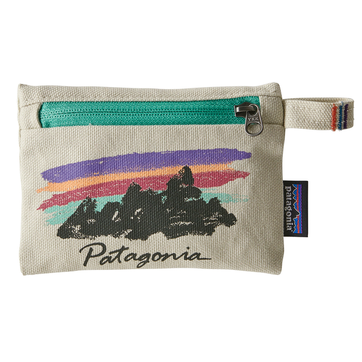 Patagonia Small Zippered Pouch Free Hand Fitz Roy/Bleached Stone