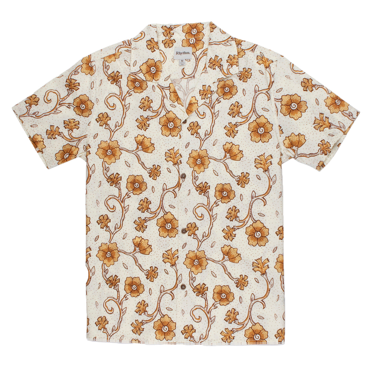 Rhythm Desert Flower Short-Sleeve Shirt - Men's Natural White