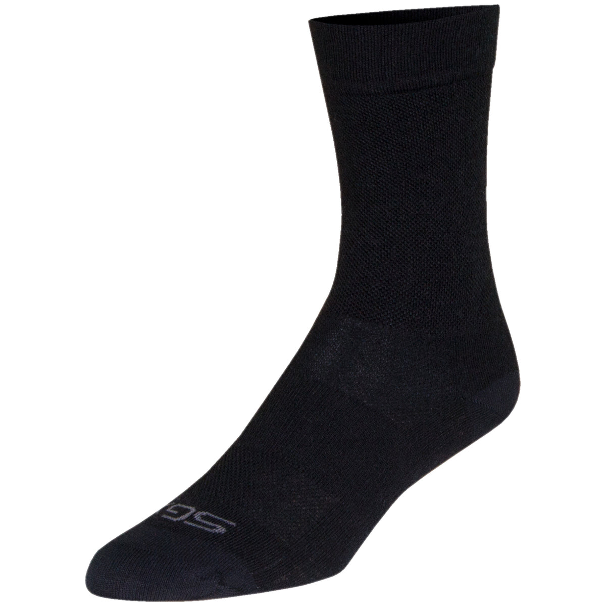 SockGuy SGX Wool 6" Black Bike Socks Black