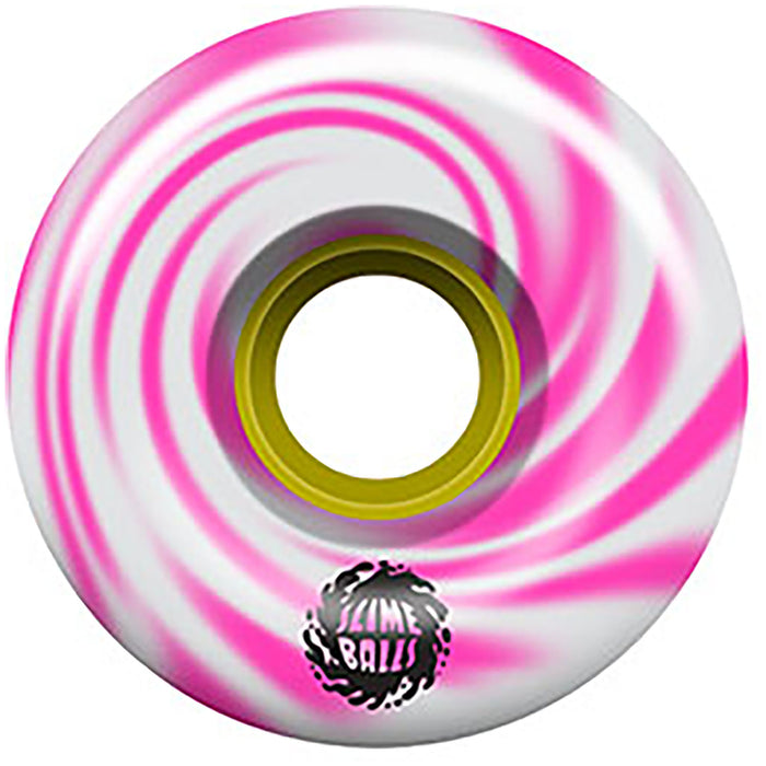 Santa Cruz Slime Balls Swirly Pink White Swirl 78a Skateboard Wheels