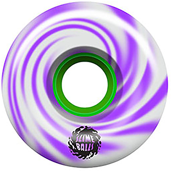 Santa Cruz Slime Balls Swirly Purple White Swirl 78a Skateboard Wheels