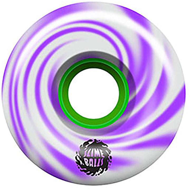 Santa Cruz Slime Balls Swirly Purple White Swirl 78a Skateboard Wheels