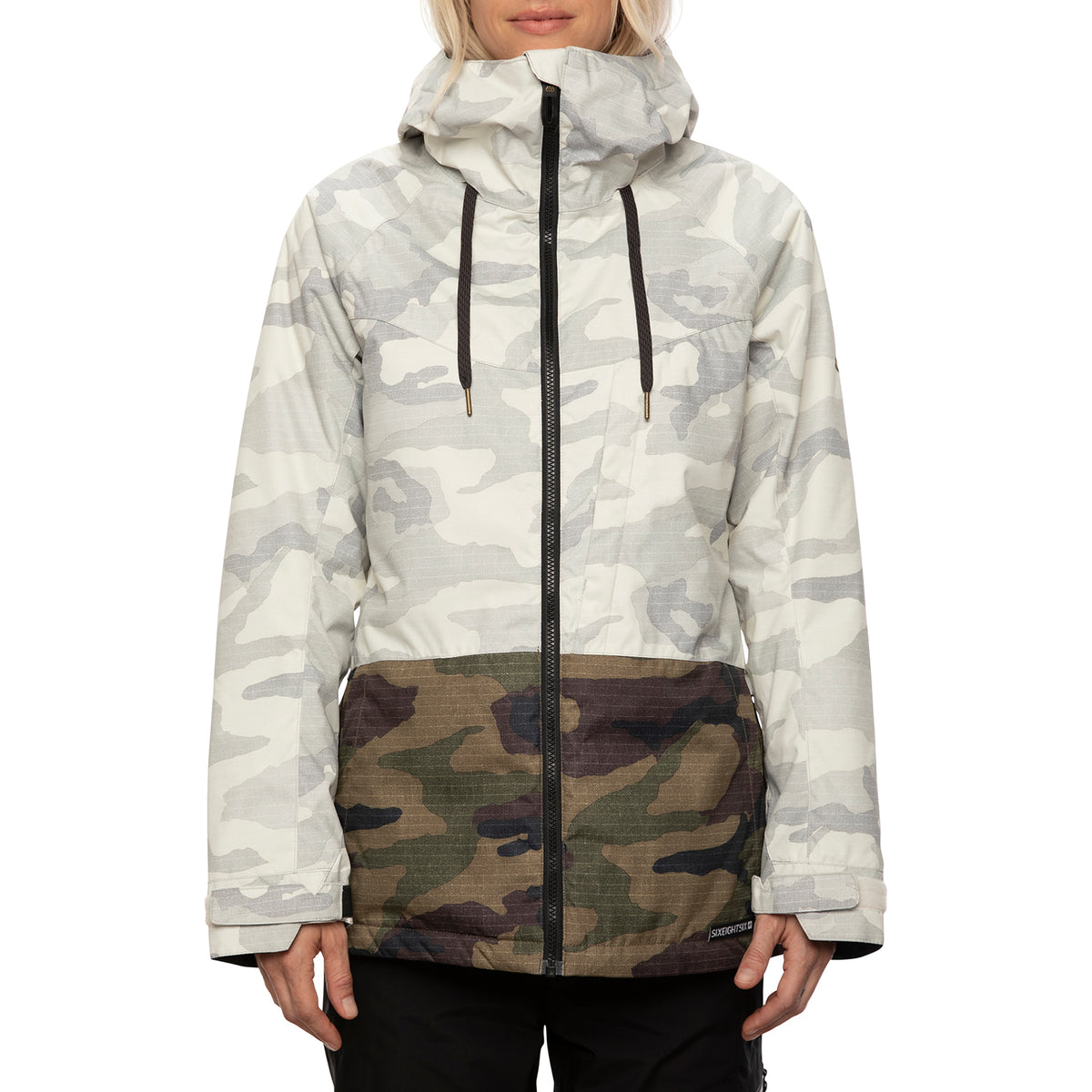 686 Athena Insulated Jacket - Women's White Camo Colorblock