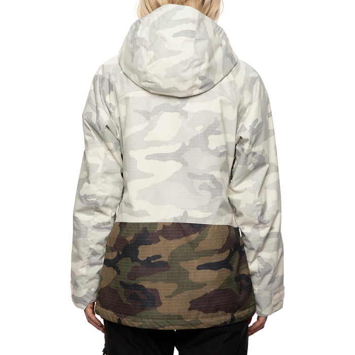686 Athena Insulated Jacket - Women's White Camo Colorblock