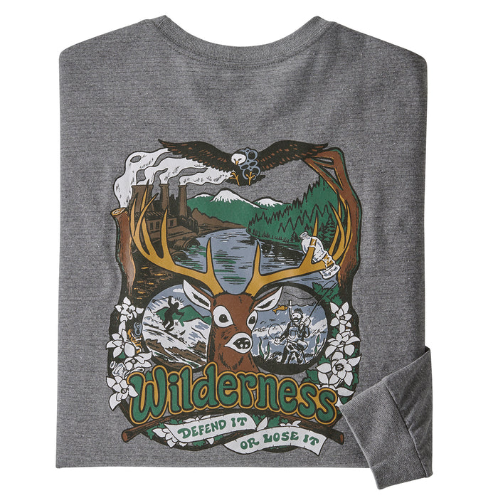 Patagonia Long-Sleeve Yes To Wilderness Responsibili-Tee T-Shirt - Men's Gravel Heather