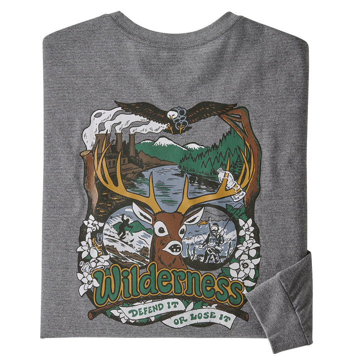 Patagonia Long-Sleeve Yes To Wilderness Responsibili-Tee T-Shirt - Men's Gravel Heather