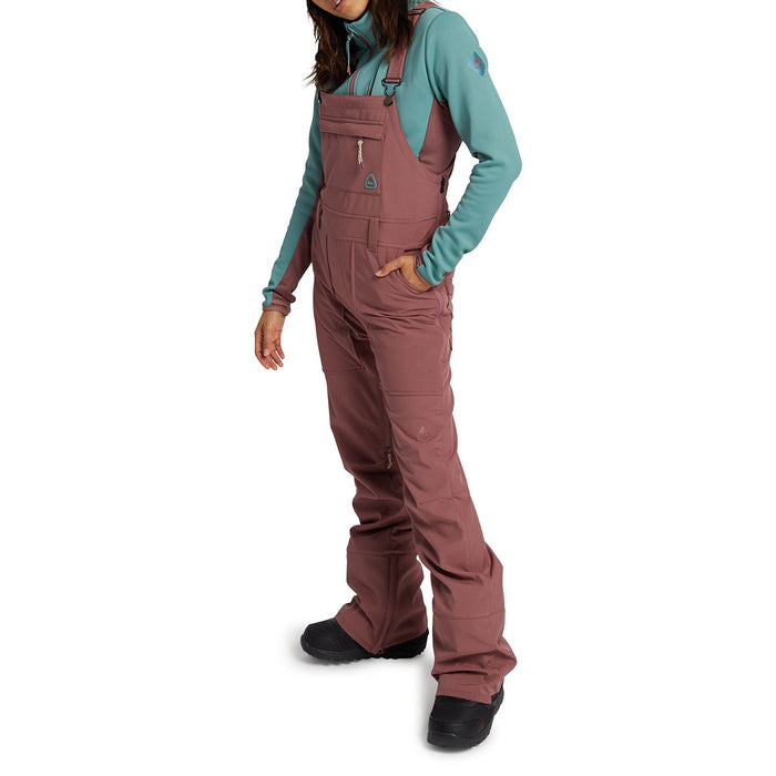 Burton Avalon Softshell Bibs - Women's Rose Brown