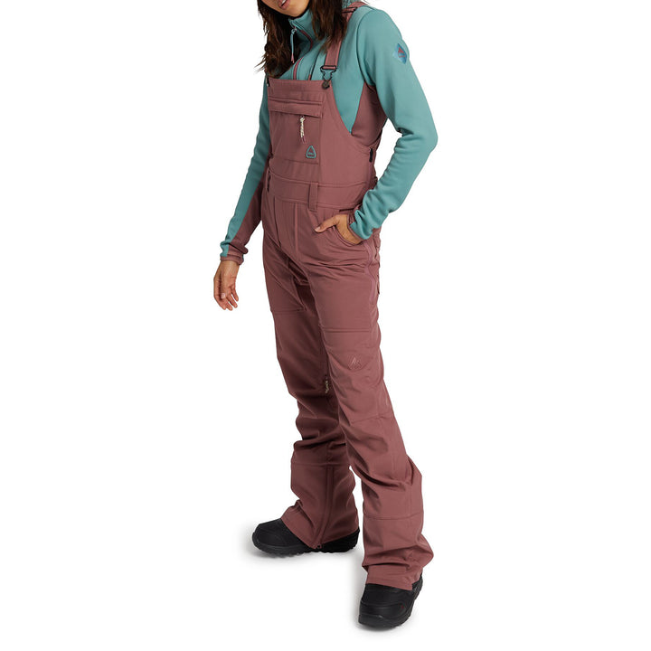 Burton Avalon Softshell Bibs - Women's Rose Brown