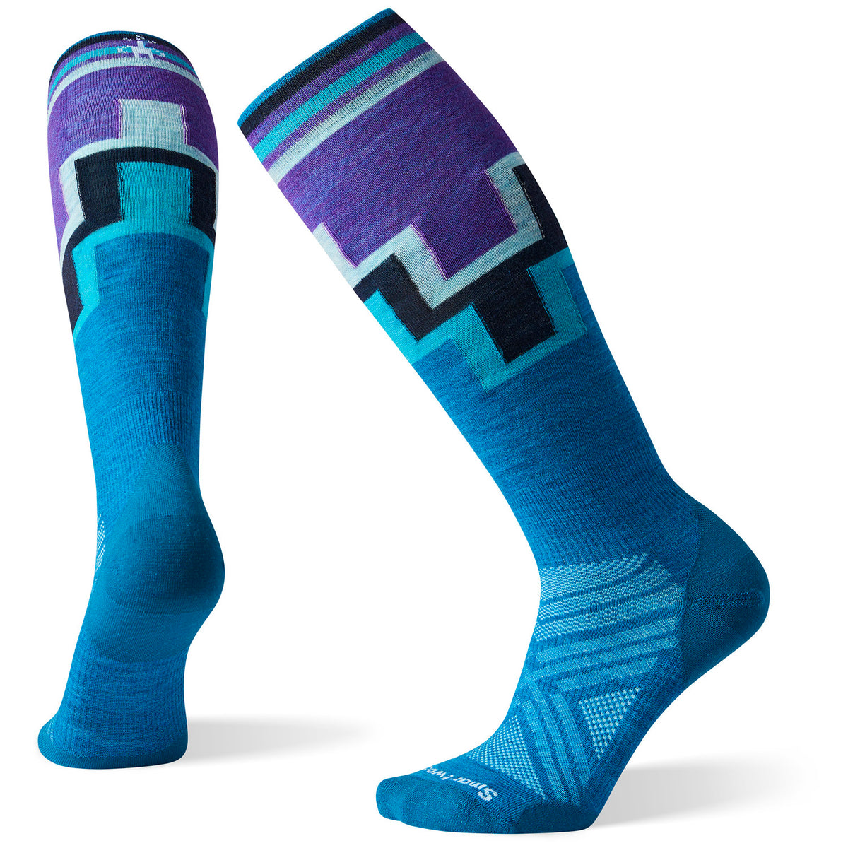 Smartwool PhD Ski Ultra Light Pattern Socks - Women's Ocean Abyss