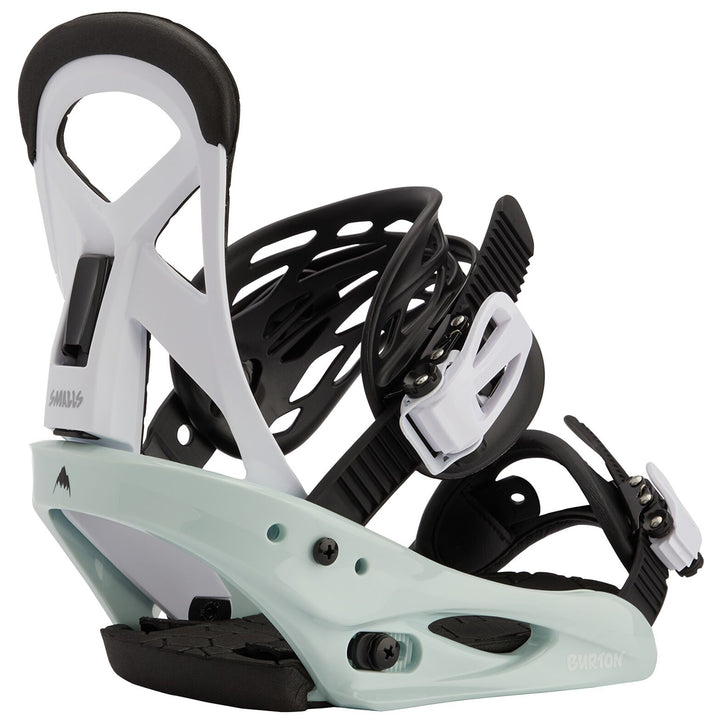Burton Mission Smalls Snowboard Bindings - Kids'  Neo-Mint/White