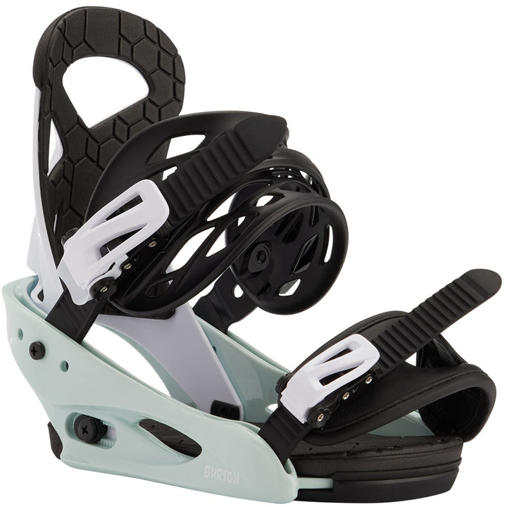 Burton Mission Smalls Snowboard Bindings - Kids'  Neo-Mint/White