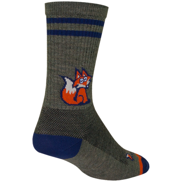 SockGuy Fox Tail 6" Wool Crew Socks