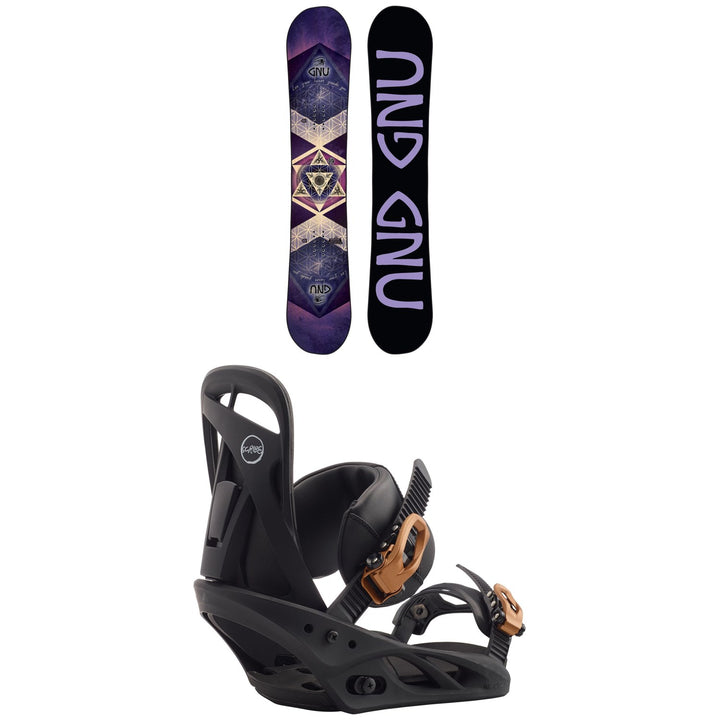 GNU Asym Ladies Choice C2X Snowboard + Burton Scribe Snowboard Bindings - Women's 2020