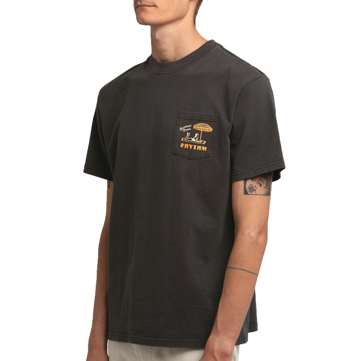 Rhythm Weekender Vintage T-Shirt Charcoal