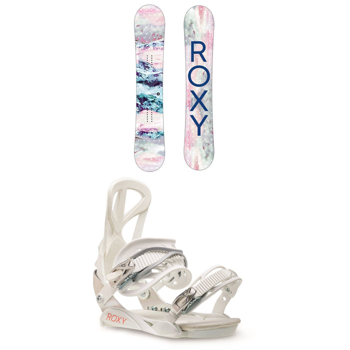 Roxy Sugar Banana Snowboard + Team Snowboard Bindings - Women's 2021