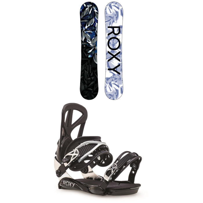 Roxy Ally Banana Snowboard + Team Snowboard Bindings - Women's 2021