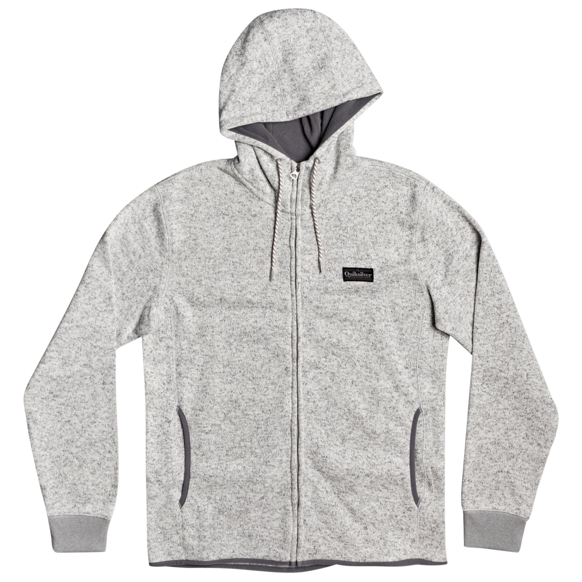 Quiksilver Keller Zip-Up Hoodie Light Grey Heather
