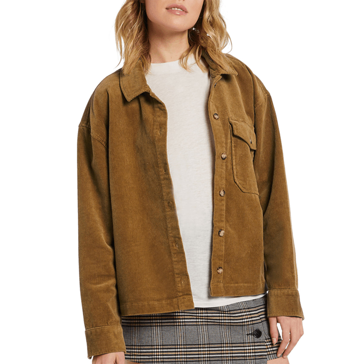 Volcom Sha Lala Shacket - Women's Vintage Gold