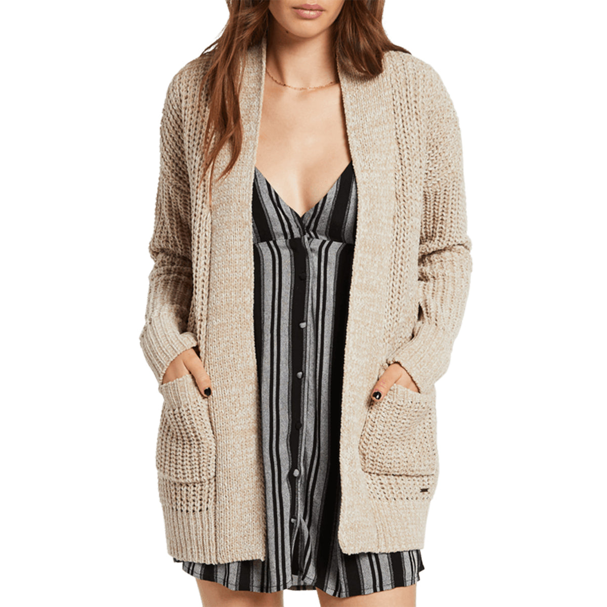 Volcom Danger Inside Cardigan - Women's Oatmeal
