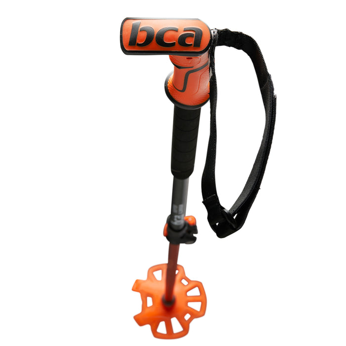 BCA Scepter Adjustable Aluminum Ski Poles Black/Orange