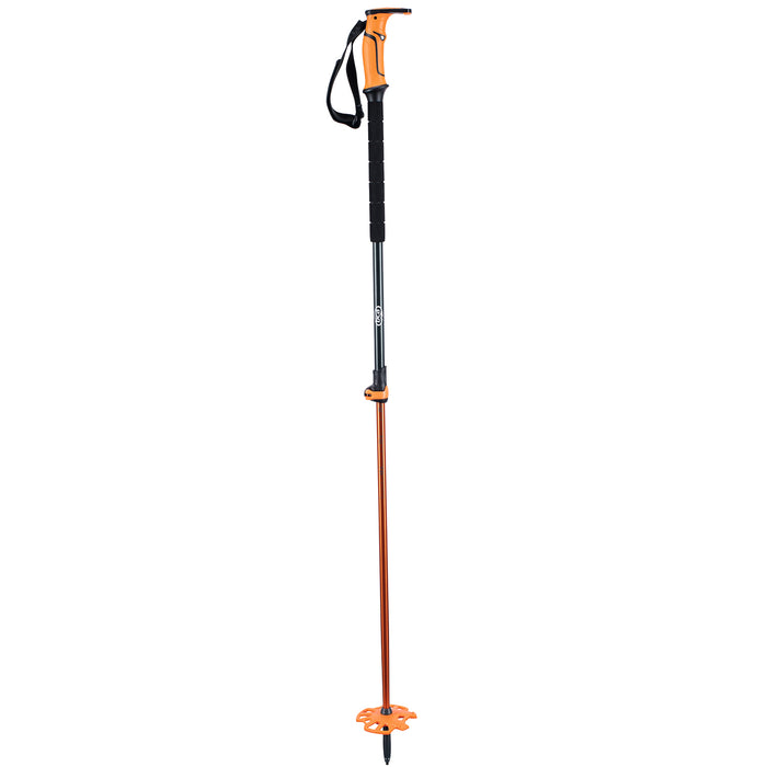 BCA Scepter Adjustable Aluminum Ski Poles Black/Orange