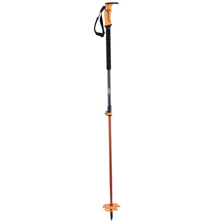 BCA Scepter Adjustable Aluminum Ski Poles Black/Orange
