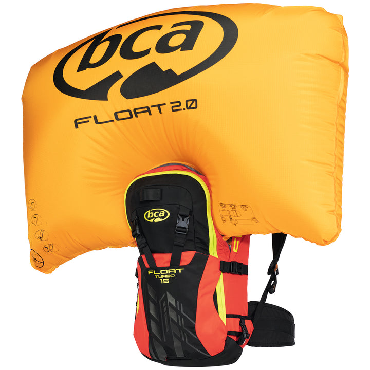 BCA Float 15 Turbo Airbag Pack Warning Red/Black