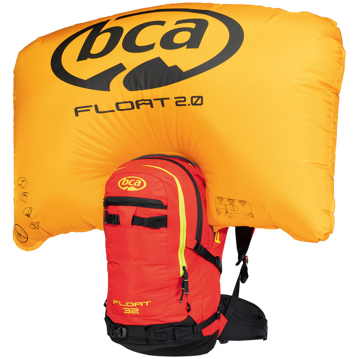 BCA Float 32 Airbag Pack Warning Red