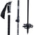 BCA Scepter Adjustable Carbon/Aluminum Ski Poles Black