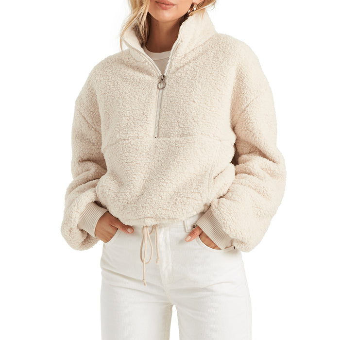 Billabong Time Off Sherpa Jacket - Women's White Cap