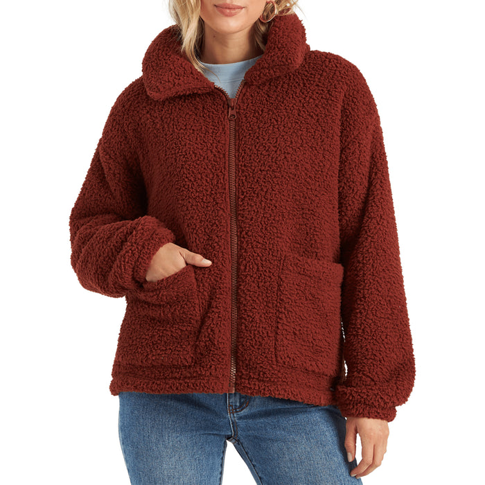 Billabong Scenic Route Sherpa Jacket - Women's Chestnut