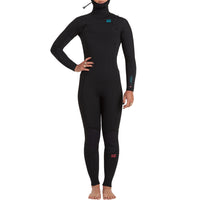 Billabong 5/4 Synergy Chest Zip Hooded Wetsuit - Women's Black::Black