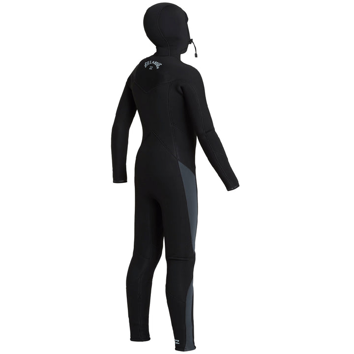 Billabong 5/4 Absolute Chest Zip Hooded Wetsuit - Boys' Black