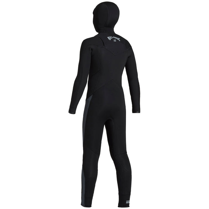 Billabong 5/4 Absolute Chest Zip Hooded Wetsuit - Boys' Black