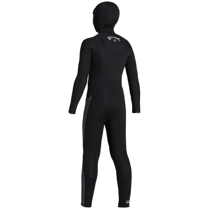 Billabong 5/4 Absolute Chest Zip Hooded Wetsuit - Boys' Black