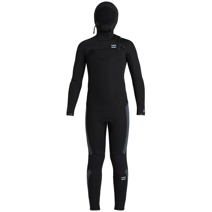 Billabong 5/4 Absolute Chest Zip Hooded Wetsuit - Boys' Black