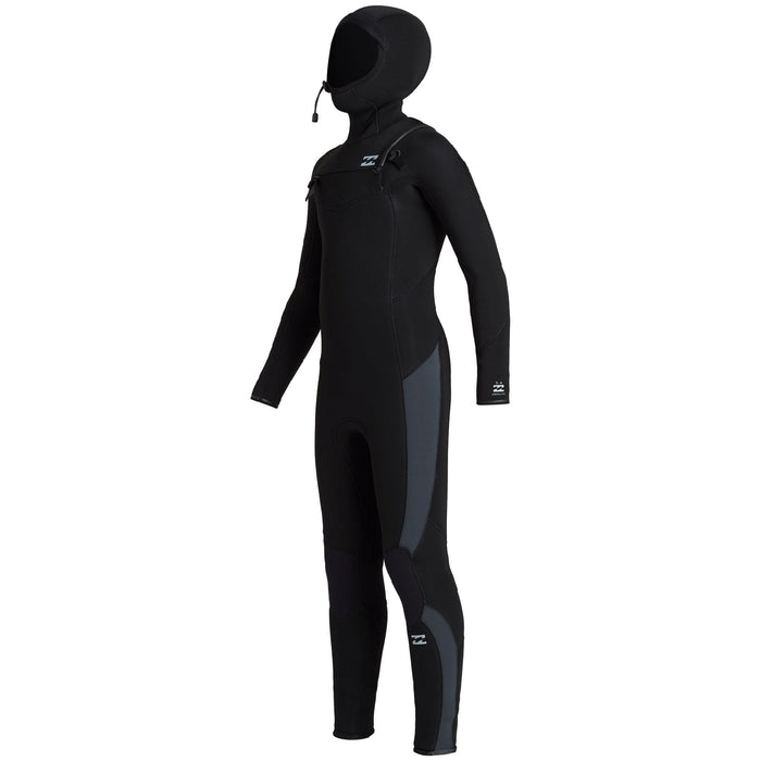 Billabong 5/4 Absolute Chest Zip Hooded Wetsuit - Boys' Black