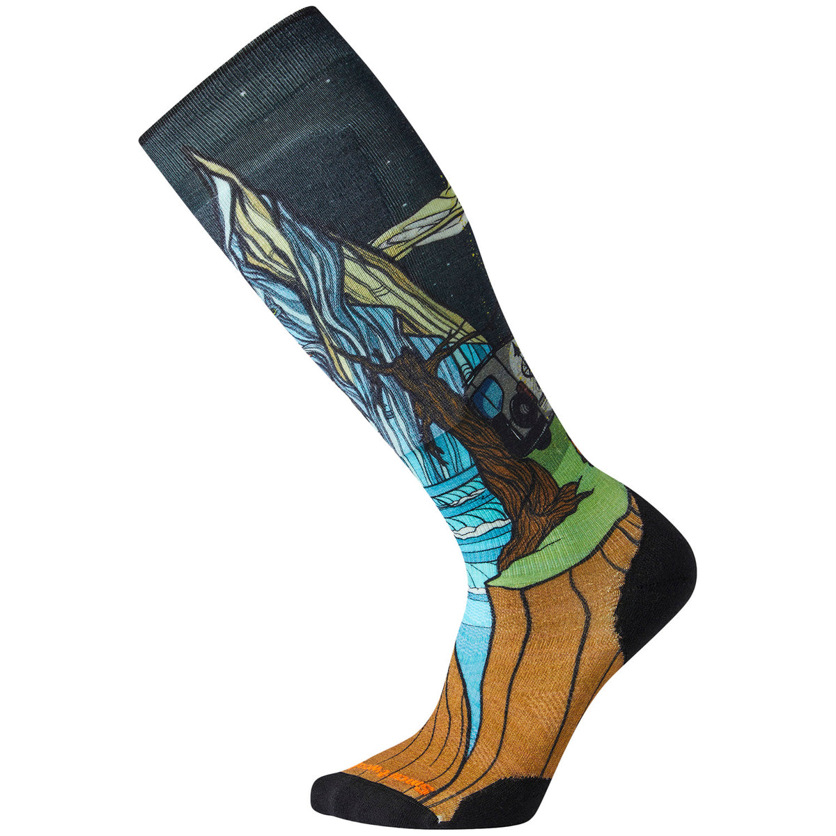 Smartwool PhD Ski Light Elite Benchetler Print Socks Multi Color