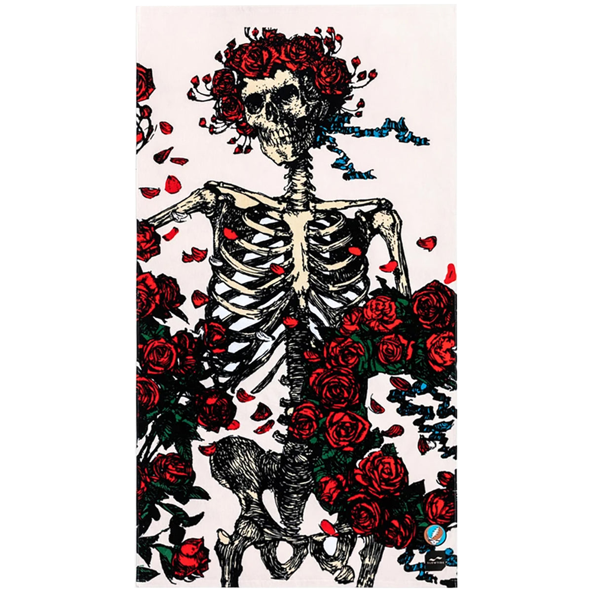 Slowtide Skull & Roses Towel Multi