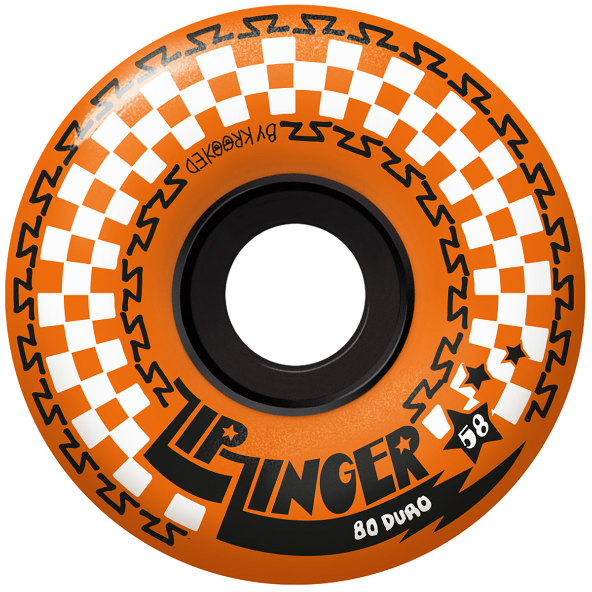 Krooked Zip Zinger 80HD Orange Skateboard Wheels