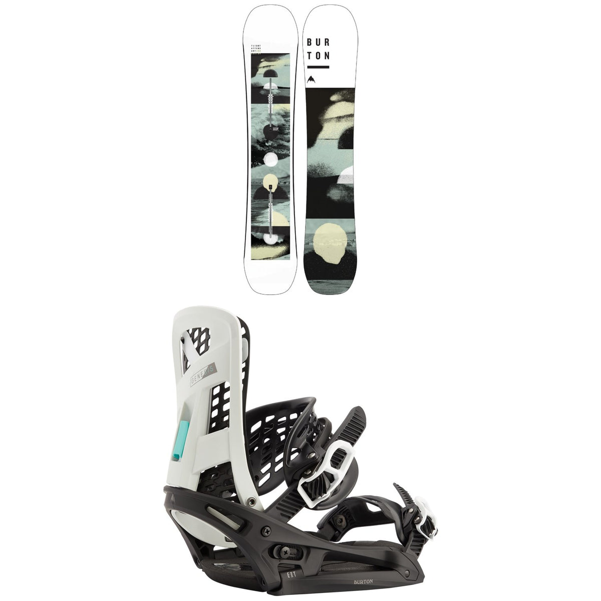 Burton Flight Attendant Snowboard + Genesis EST Snowboard Bindings 2021