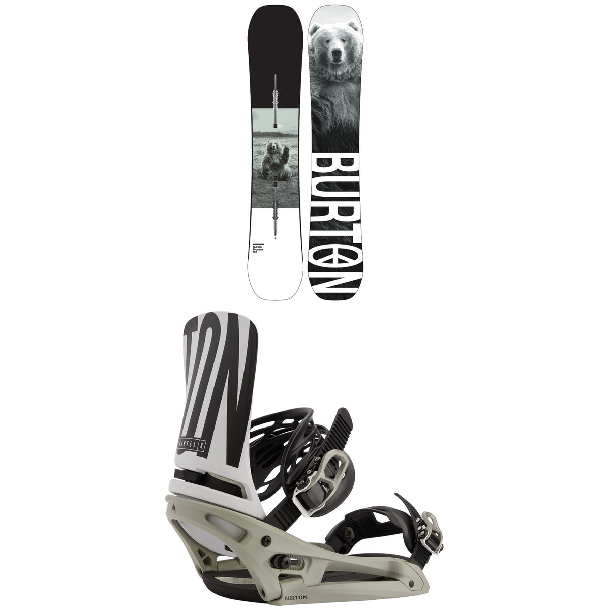 Burton Process Snowboard + Cartel X EST Snowboard Bindings 2021