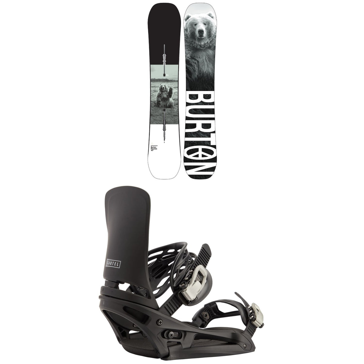Burton Process Snowboard + Cartel EST Snowboard Bindings 2021