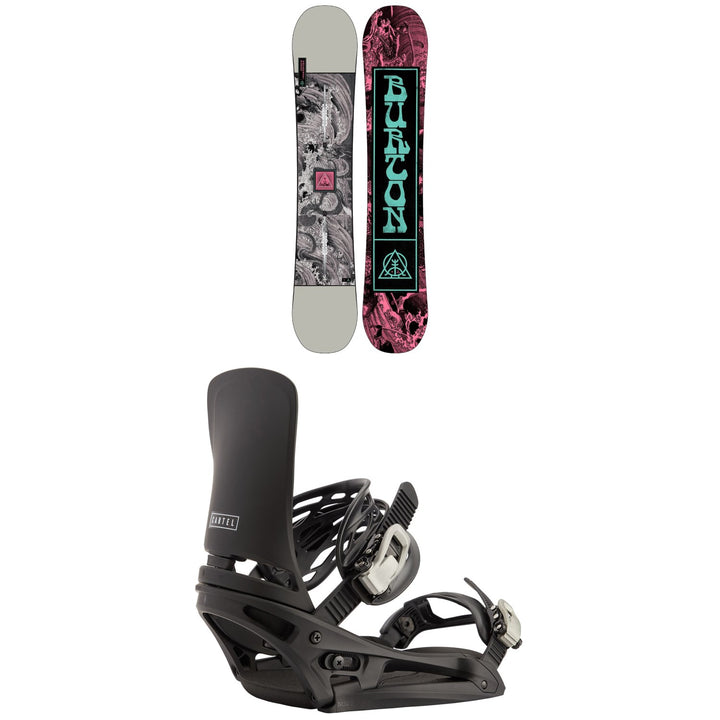 Burton Descendant Snowboard + Cartel EST Snowboard Bindings 2021