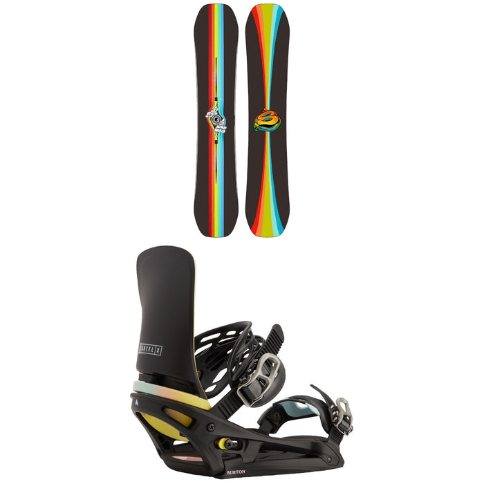 Burton Free Thinker Snowboard + Cartel X EST Snowboard Bindings 2021
