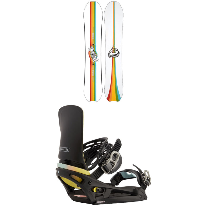 Burton Deep Thinker Snowboard + Cartel X EST Snowboard Bindings 2021