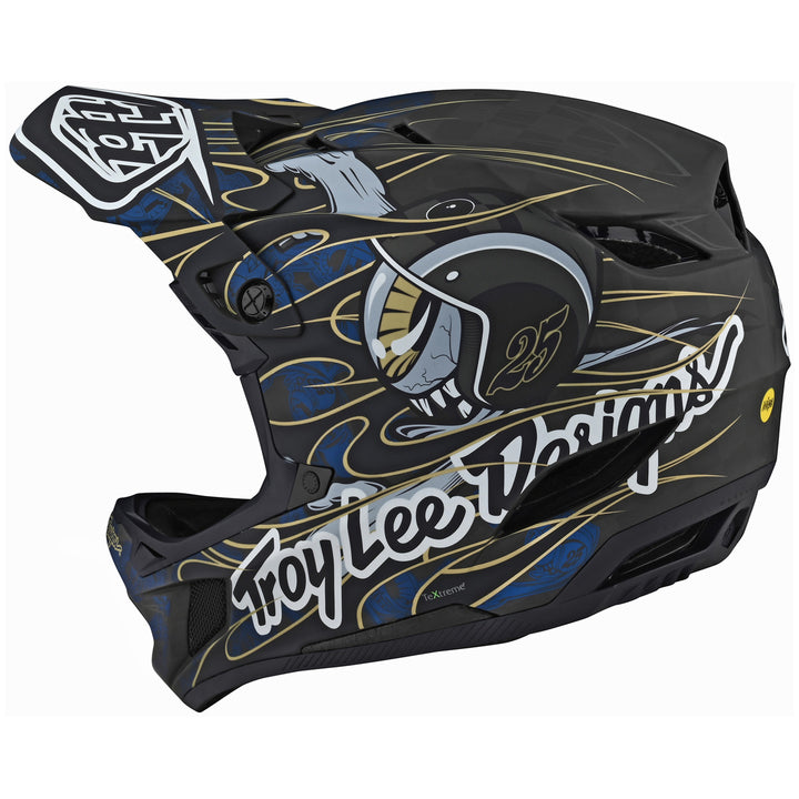 Troy Lee Designs D4 Carbon Limited Edition Bike Helmet Eyeball Blue