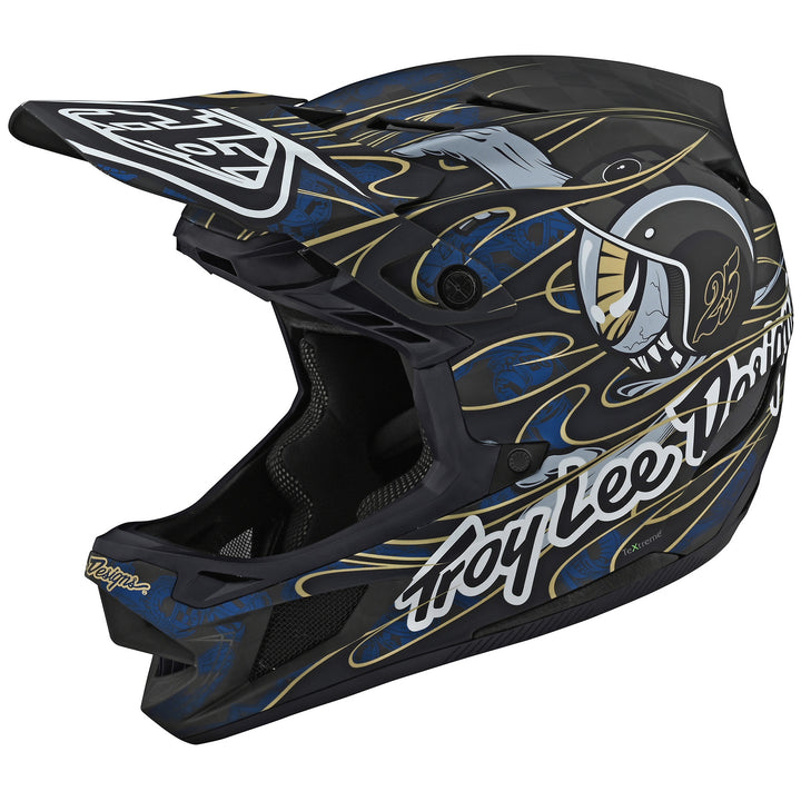 Troy Lee Designs D4 Carbon Limited Edition Bike Helmet Eyeball Blue